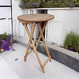 Розкладний стіл з Ясеня високий дерев'яний для вуличних кав'ярень та барів 95*50 кипаріс, фото 5
