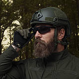 Комплект Шлем кевларовий Fast IIIA та активні навушники M31H+кавер Олива-мультикам, фото 3