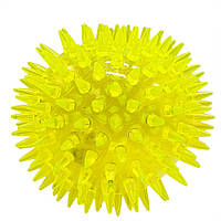 М'ячик дитячий "Їжачок" PR24125, 8,5 см, світлові ефекти (Жовтий) tn