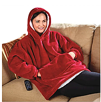 Толстовка-плед з капюшоном Huggle Hoodie Ultra Plush Blanket Плюшева кофта Плед із рукавами Oversize