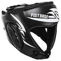 Шлем боксерский открытый кожаный FISTRAGE VL-4150 (р-р L-58см, черный)