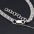 Жіночий срібний браслет арабський Бісмарк з камінчиками. Регульований браслетик 17 19,5 см, фото 9