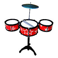Дитяча іграшка Барабанна установка 1588(Red) 3 барабани tn