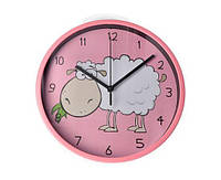 Часы настенные Optima пластиковый LITTLE LAMB. розовый O52104
