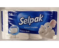 Туалетний папір Selpak білий 8 шт 3-х слойная