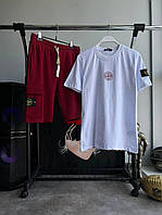 Карго шорты stone island Футболка стон айленд Шорты stone island Мужской костюм стон айленд футболка с шортами
