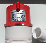 Вилка трифазна силова переносна із заземленням LEMANSO 3Р+Е+N/5Р 16А 380-415V пряма LM2034, фото 4