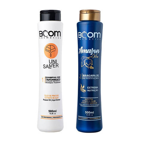 Набір BOOM Cosmetics Amazon Oil для вирівнювання волосся (50007) 30+50 г (розлив), фото 1