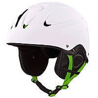 Шлем горнолыжный MOON Zelart MS-6288 размер S (51-55) цвет белый-салатовый sm
