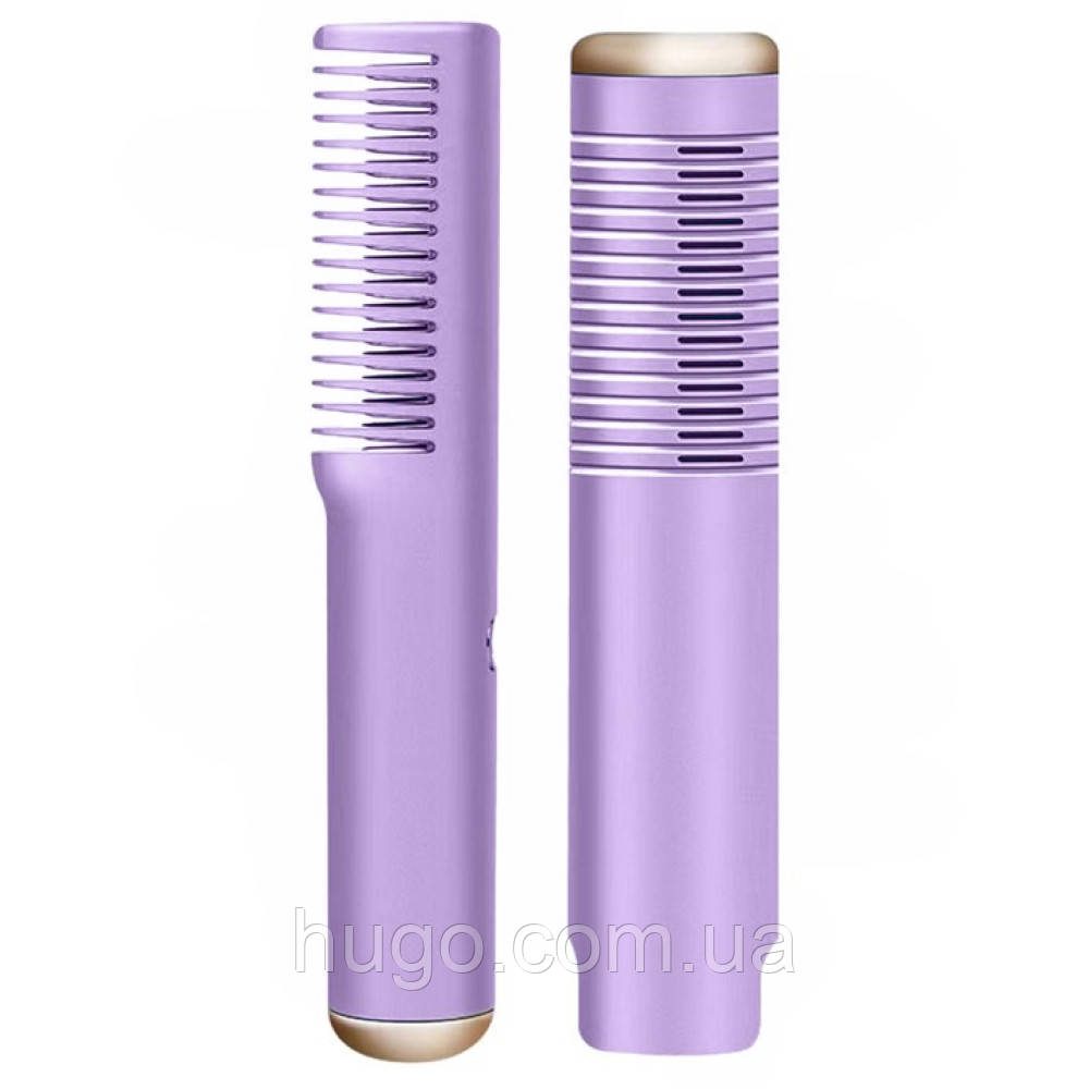 Портативная расческа для укладки волос USB, HAIR COMB LY-297, Фиолетовый / Прямая расческа выпрямитель для волос - фото 1 - id-p2199979476