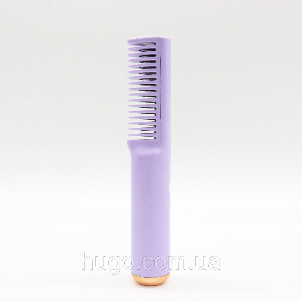 Портативная расческа для укладки волос USB, HAIR COMB LY-297, Фиолетовый / Прямая расческа выпрямитель для волос - фото 5 - id-p2199979476