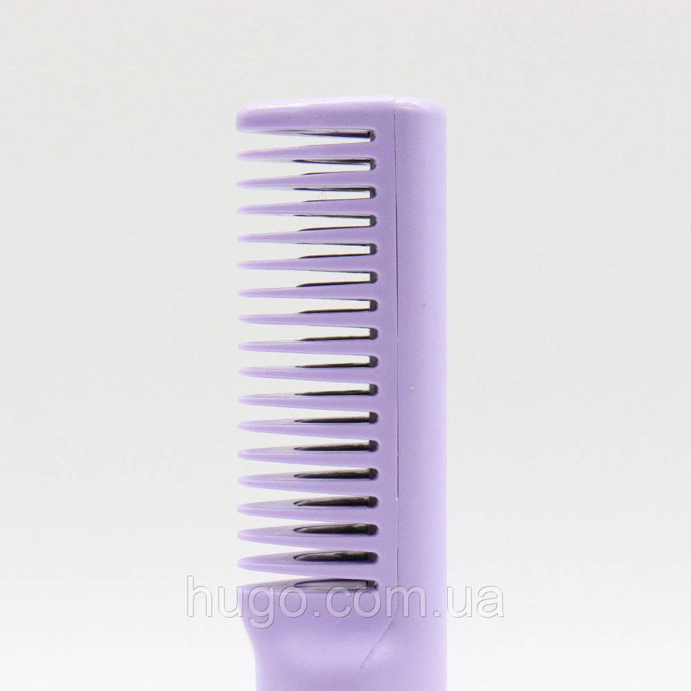 Портативная расческа для укладки волос USB, HAIR COMB LY-297, Фиолетовый / Прямая расческа выпрямитель для волос - фото 8 - id-p2199979476