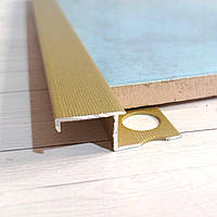 Z - подібний профіль під плитку 8-9мм. ПЛ 210. Золото металік