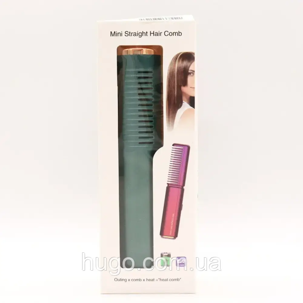 Портативная расческа для укладки волос с USB, HAIR COMB LY-297, Зеленая / Прямая расческа выпрямитель для воло - фото 9 - id-p2199979467