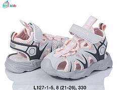 Дитяче літнє взуття 2024 оптом. Дитячі босоніжки BBT для дівчинки (рр. з 21 по 26)