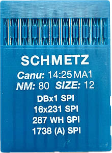 Голки Schmetz DBx1, SPI №80 для промислових швейних машин