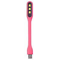 Портативная мини лампа FU на 6 Вт. для сушки ногтей, гелевых типс, верхних форм, декора- на гибкой ножке (USB) Розовый