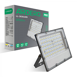 Світлодіодний прожектор 30Вт Ardero LL-3030 ARD PRO 30W LED 3600Lm 6500K 100-277V 140х120х26мм IP65 сірий