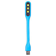Портативная мини лампа FU на 6 Вт. для сушки ногтей, гелевых типс, верхних форм, декора- на гибкой ножке (USB) Голубой