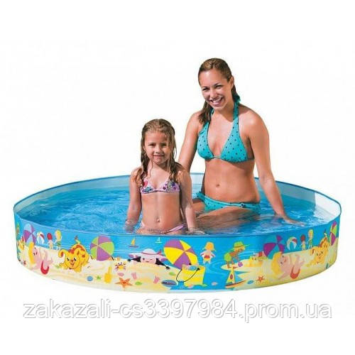 Дитячий каркасний басейн Intex 56451NP, круглий, 370 літрів, 152 х 25 см, фото 1