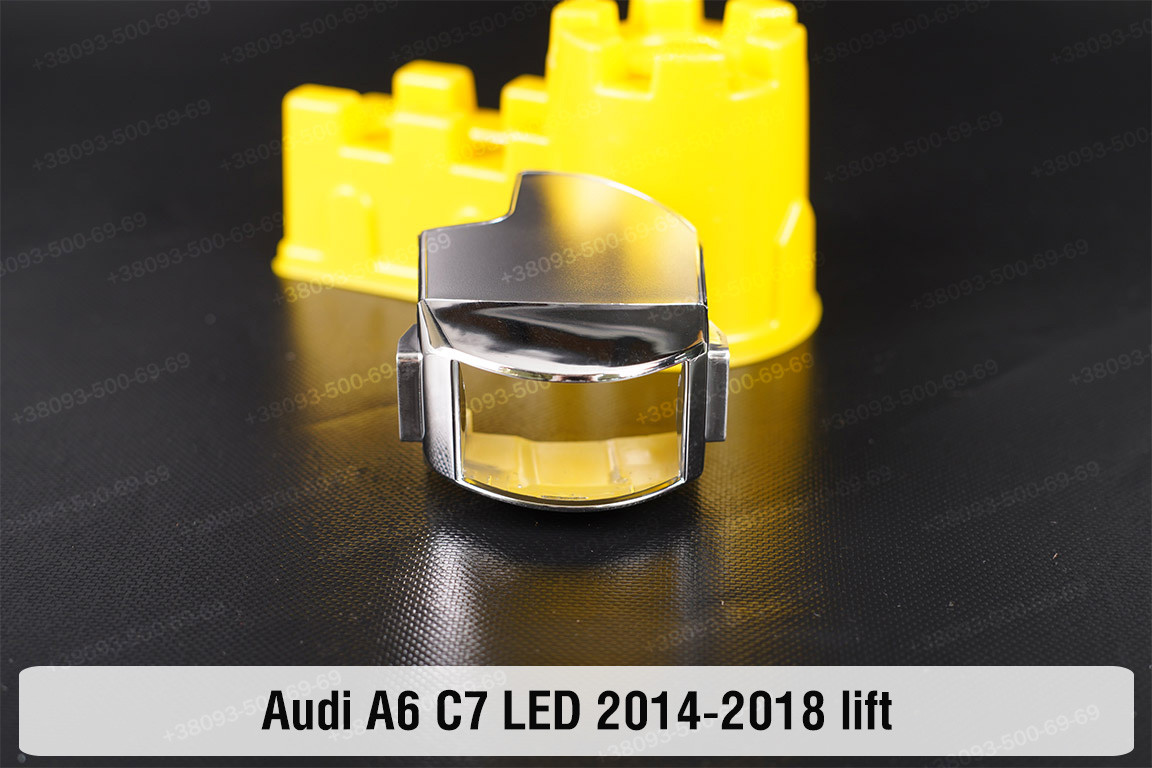 Хромована маска лінзи Audi A6 C7 LED (2014-2018) рест права