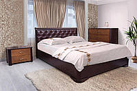 Кровать Ассоль ромбы с под.рамой 1600*2000, темный орех