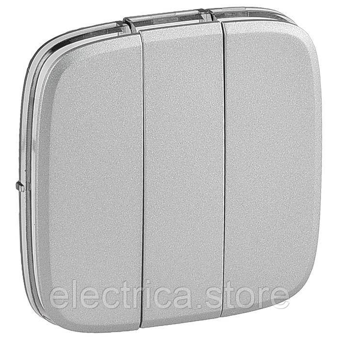 Клавіша потрійна Valena ALLURE алюміній 755037, фото 1