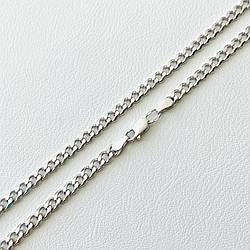 Срібний ланцюжок Панцирний одинарний з алмазними гранями 4 мм 90101110043р 55, 13.7