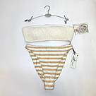 Купальник Бандо Victoria's Secret Бандо з високими плавками, Жатка, Білий М, фото 5