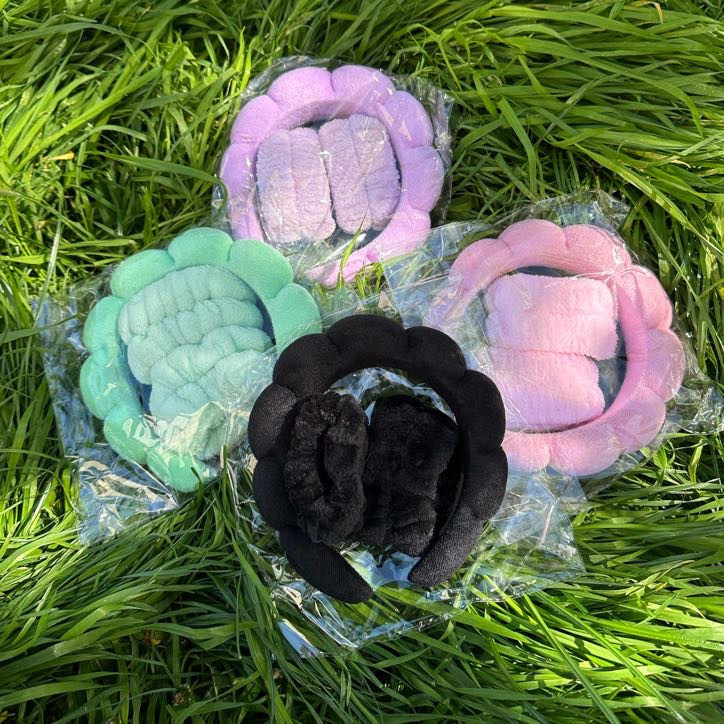 М'який косметичний обруч для вмивання + напульсники, фото 1