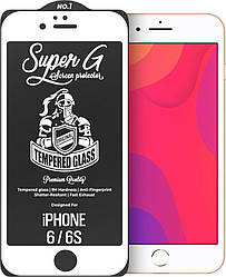 Захисне скло Super G iPhone 6 / 6S White (Айфон 6 6С)