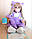 Лялька Реборн Reborn 55 см вініл-силіконова Іринка в наборі із соскою, пляшкою, іграшкою. Можна купати, фото 4