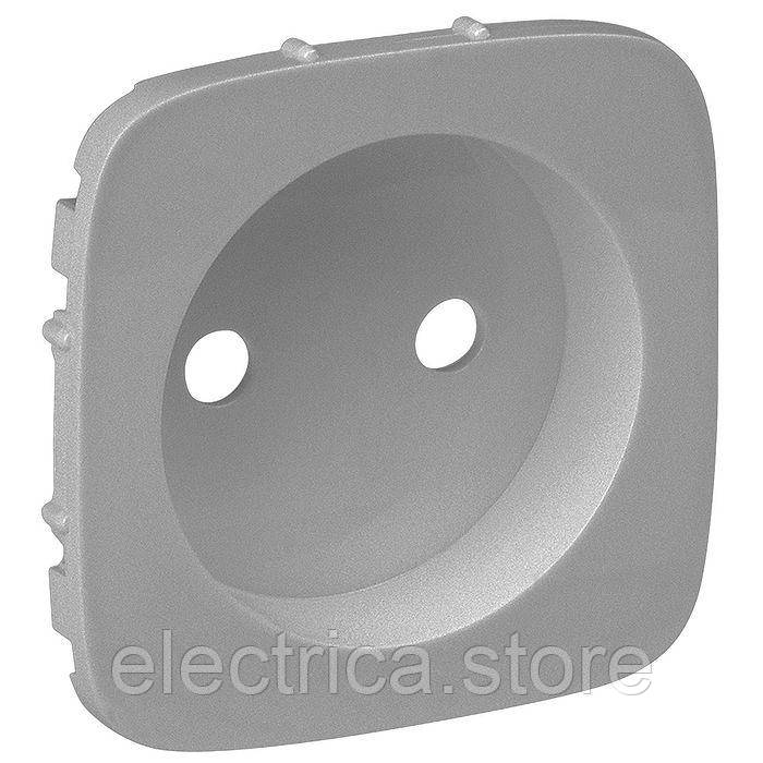 Накладка розетки Valena ALLURE алюміній 754977, фото 1