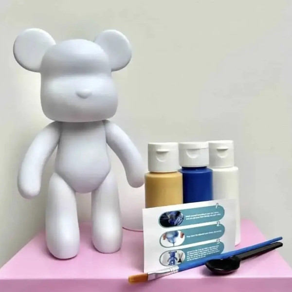 Набір для творчості Флюїдний Ведмедик Арт терапія DIY Creative Fluid Bear Жовтий, фото 1