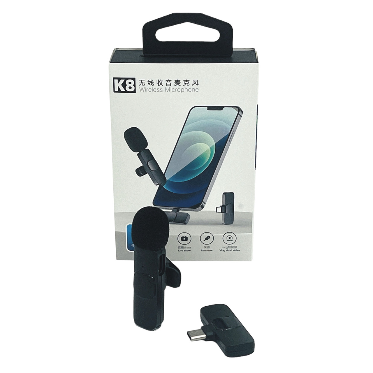 Бездротовий петличний мікрофон Type-C Android Iphone Бездротовий мікрофон петличка для телефону андроїд, фото 1