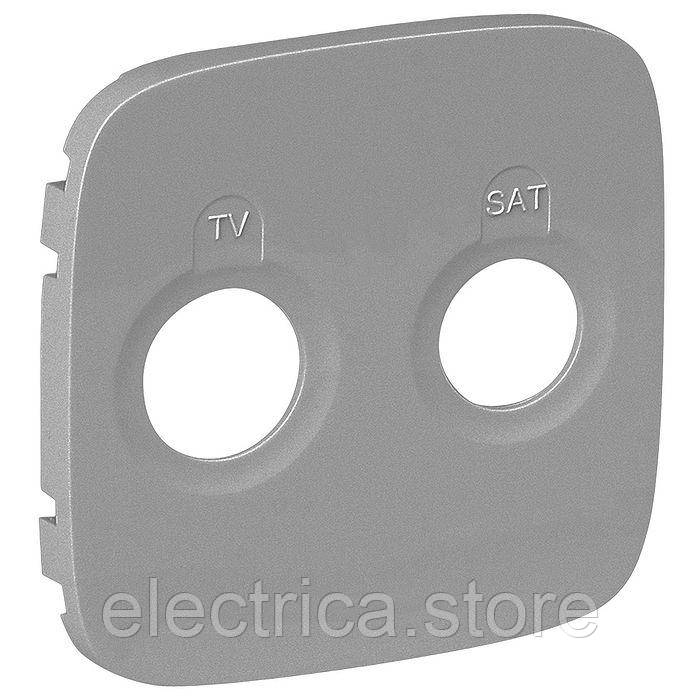 Накладка розетки TV-SAT Valena ALLURE алюміній 754827, фото 1