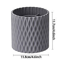 Органайзер — підставка для пензлів і косметики, що обертається на 360°, сірий