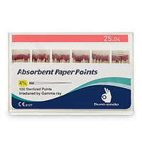 Штифты бумажные Sure-Endo 0.4 № 25 , 100шт