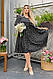 Жіноче вільне плаття в горошок великих розмірів 48-50,52-54,56-58,60-62, фото 3