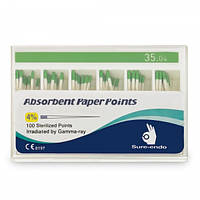 Штифты бумажные Sure-Endo 0.4 № 35 , 100шт