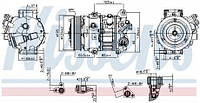 Компрессор кондиционера LEXUS NX; TOYOTA CAMRY 2.0 07.14- ( 890803 | NISSENS )