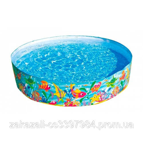 Дитячий каркасний басейн Intex 56452NP "Підводний світ", круглий, наливний, 183 x 38 см, об'єм – 800 л, фото 1