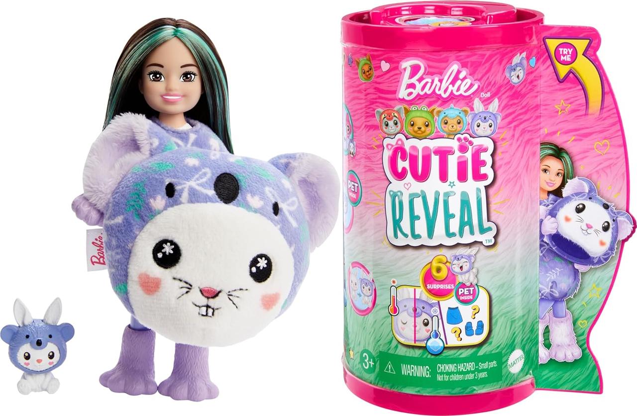 Лялька Барбі Barbie Cutie Reveal Челсі Чудове комбо Кролик в костюмі Коали