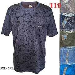 Чоловіча котонова футболка БАТАЛ T19-25 (в уп. різнi кольори) вир-во В'єтнам.