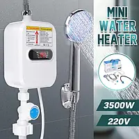 Компактный водонагреватель 3500 W с душем, экономный аппарат для нагрева воды за 3 секунды tac