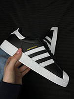 Кросівки суперстарадис, Унісекс кросівки адідас superstar black, Adidas Superstar White Black, весна