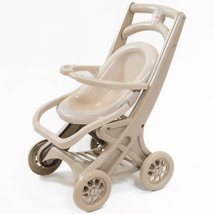 Пластикова коляска для ляльок Doloni Toys Eco Beige (0122/02eco) — стійка та стильна, фото 1