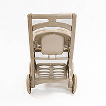 Пластикова коляска для ляльок Doloni Toys Eco Beige (0122/02eco) — стійка та стильна, фото 5