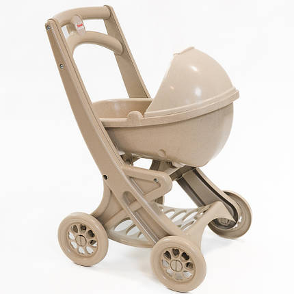 Пластикова коляска для ляльок Doloni Toys Eco Beige (0121/02eco) — стійка та стильна, фото 3