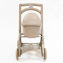 Пластикова коляска для ляльок Doloni Toys Eco Beige (0121/02eco) — стійка та стильна, фото 5
